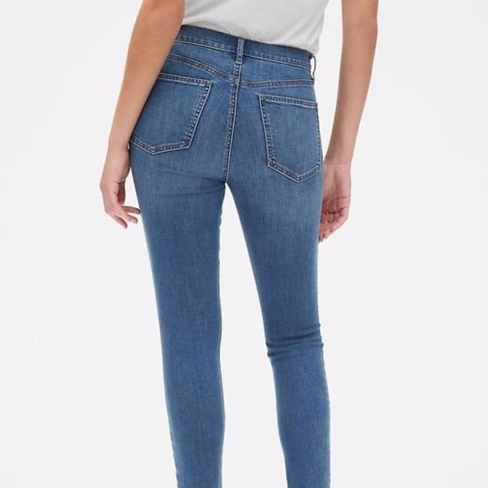 GAP High Rise True Skinny Jeans 28 TALL  NEW - Picture 2 of 5